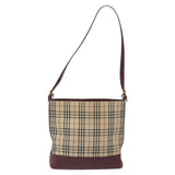 Burberry Nova Check Beige Canvas Shoulder Bag ( )