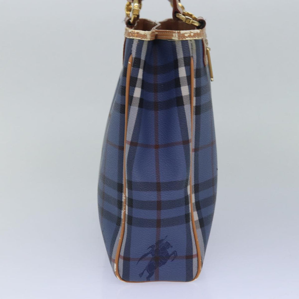 Burberry Nova Check Blue Canvas Tote Bag ( )