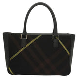 Burberry Nova Check Black Wool Handbag ( )