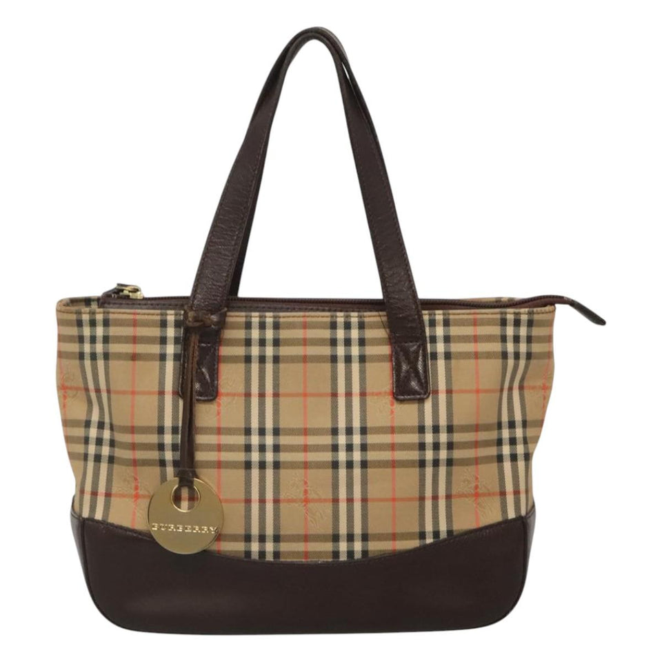 Burberry Nova Check Beige Canvas Handbag ( )