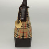 Burberry Nova Check Brown Canvas Shoulder Bag ( )