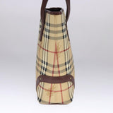 Burberry Haymarket Beige Canvas Tote Bag ( )