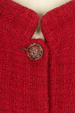 Chanel Red Tweed Jacket – Cotton & Silk Lining | Bags Junction