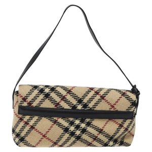 Burberry Nova Check Beige Wool Shoulder Bag ( )