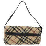 Burberry Nova Check Beige Wool Shoulder Bag ( )