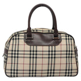 Burberry Nova Check Beige Canvas Handbag ( )