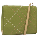 Burberry Green Canvas Shoulder Bag ( )