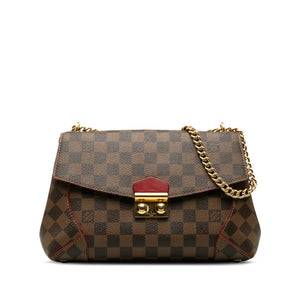Louis Vuitton Damière Caisse Cratch Chain Sliding Shelter Bag Eve Brown PVC Leather Ladies Louis Vuitton