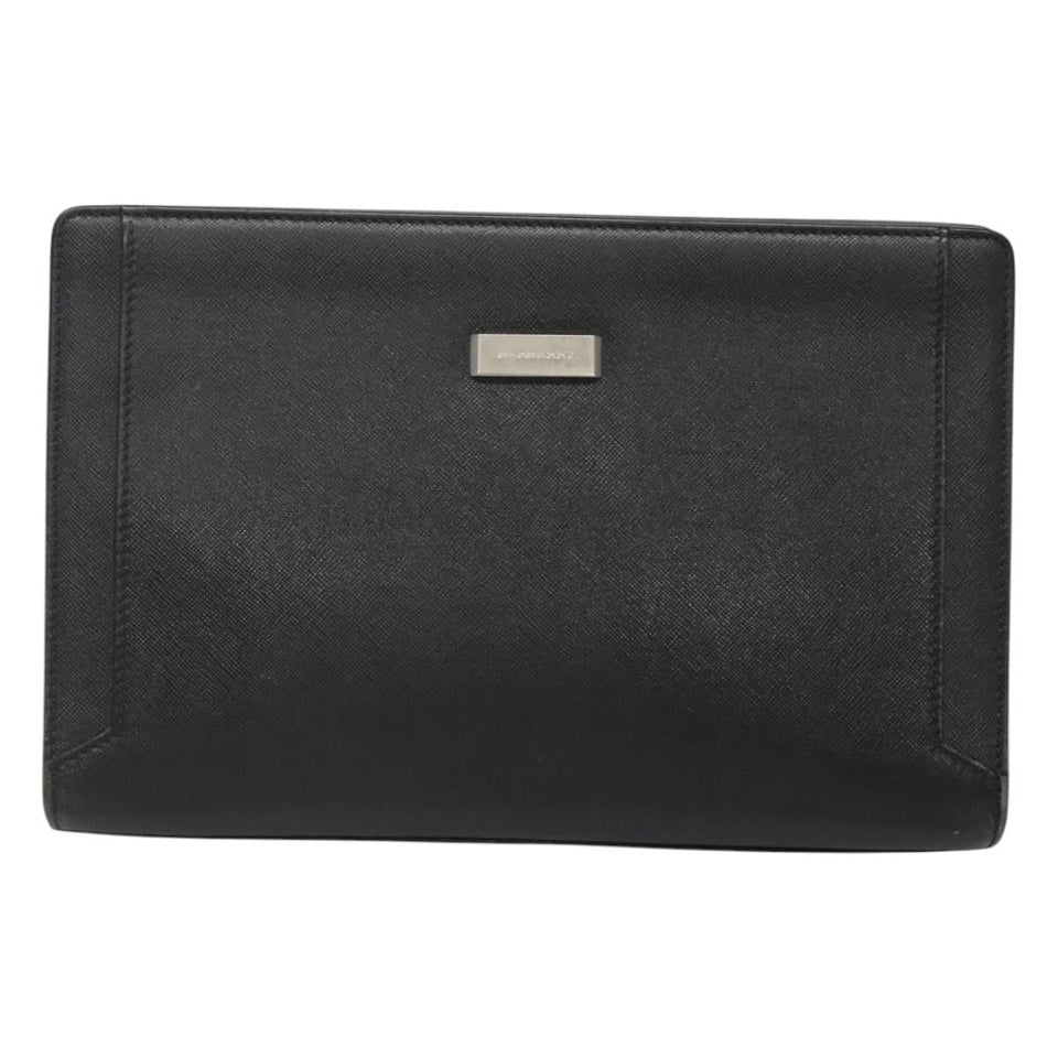 Burberry Black Leather Clutch Bag ( )