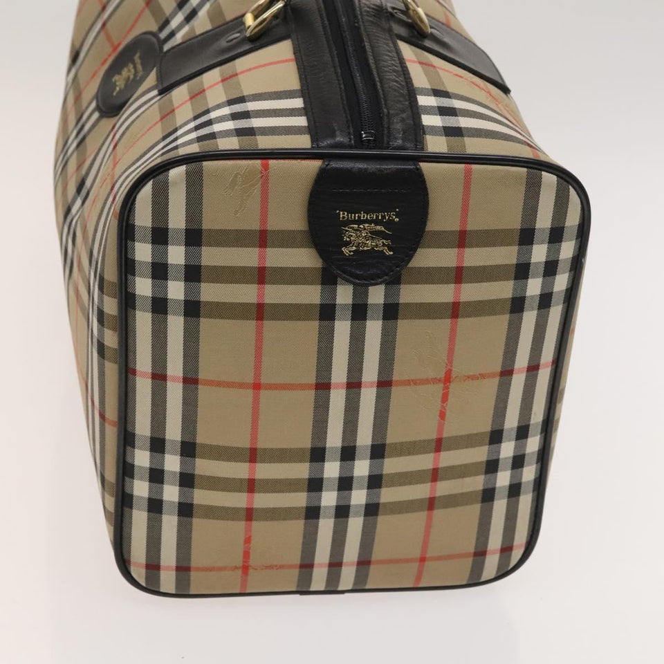 Burberry Nova Check Beige Canvas, Leather Travel Bag ( )