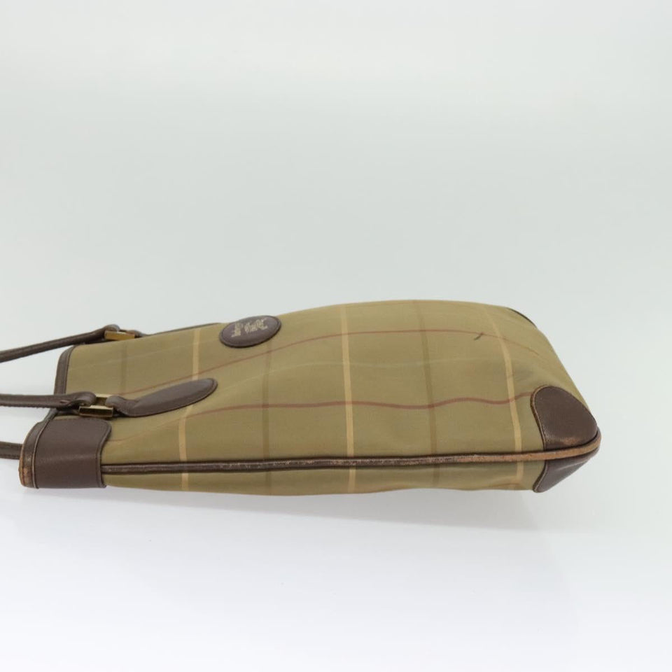 Burberry Nova Check Tote Khaki Canvas Tote Bag ( )