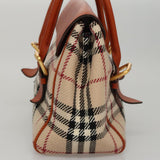 Burberry Nova Check Beige Canvas Handbag ( )