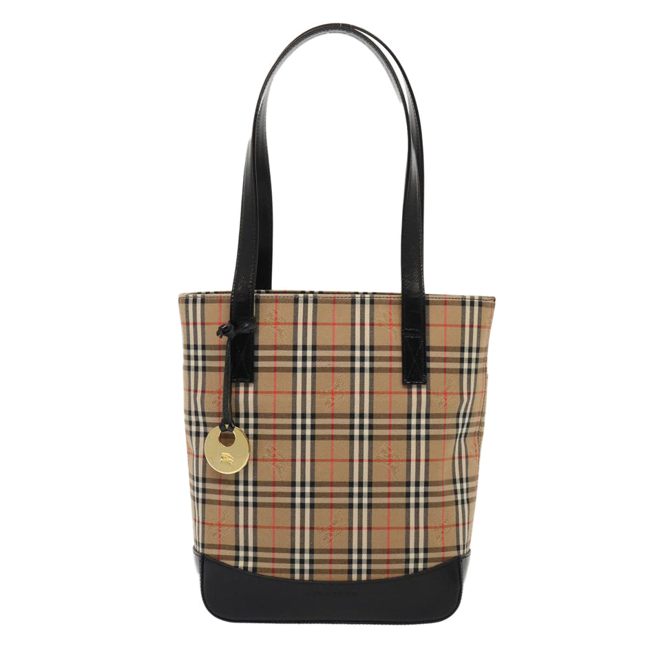 Burberry Nova Check Beige Canvas Tote Bag ( )