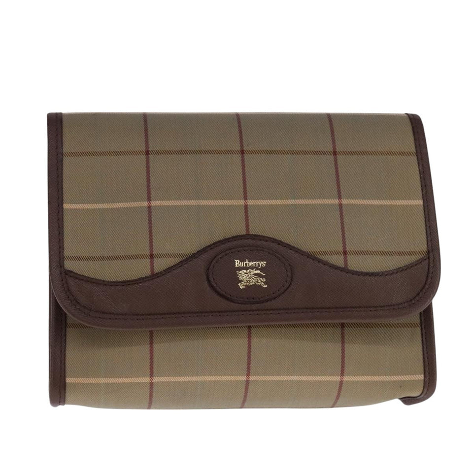 Burberry Nova Check Beige Canvas Clutch Bag ( )
