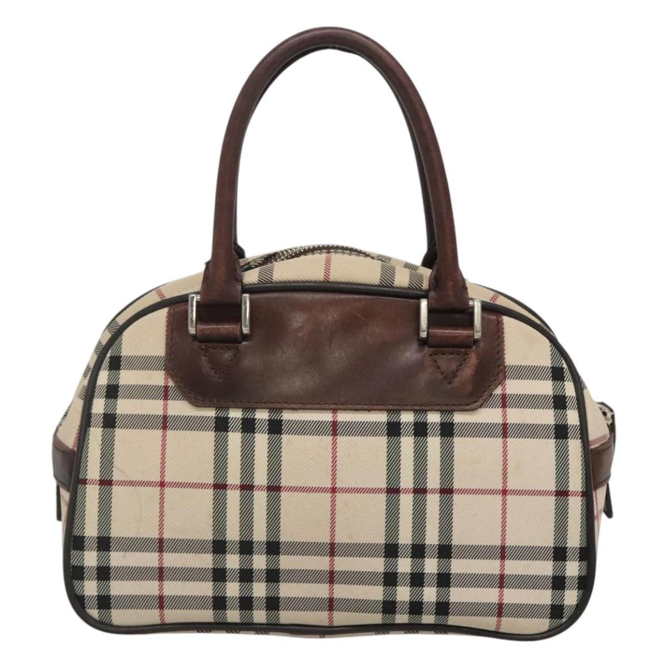 Burberry Nova Check Beige Canvas Handbag ( )