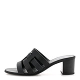 Hermes Calfskin Epsom Amica Sandals 35 Black