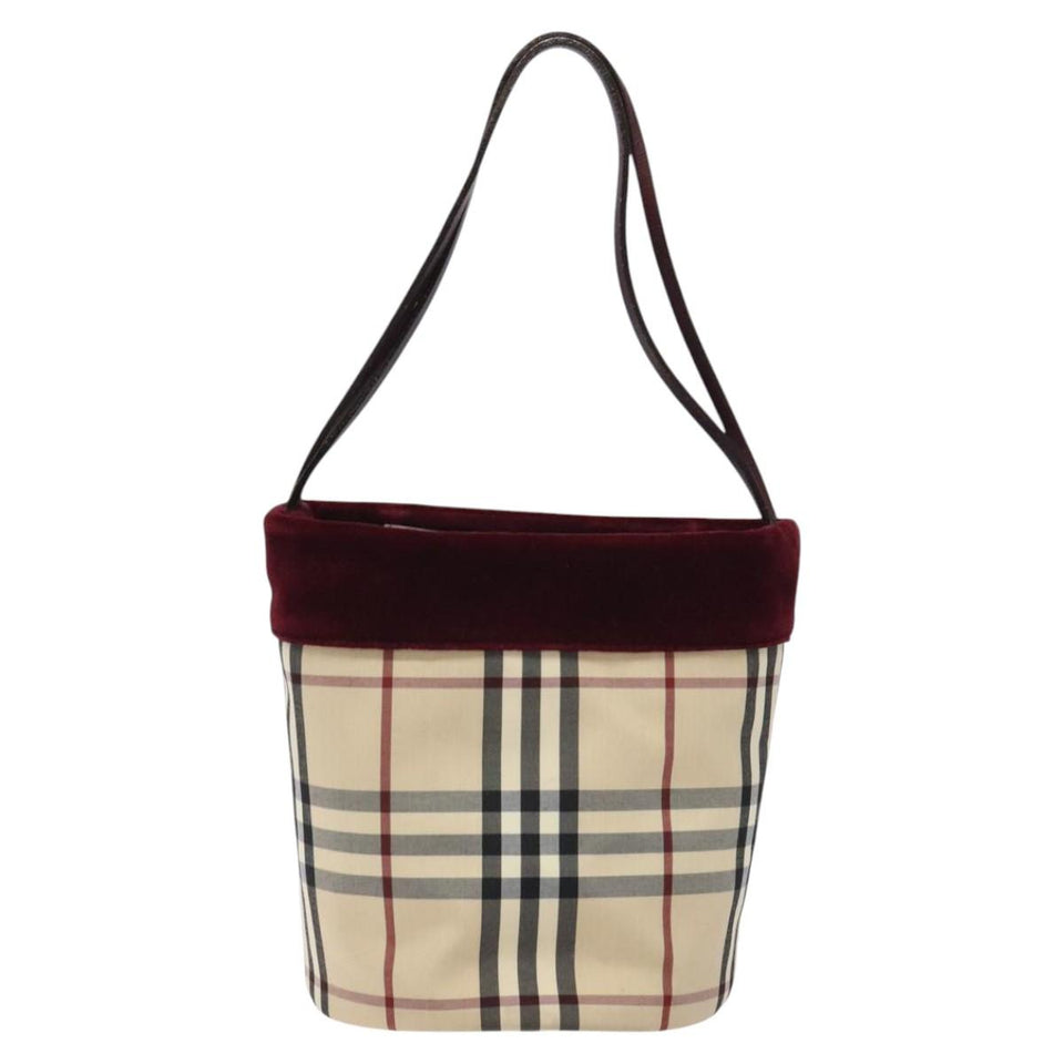 Burberry Nova Check Beige Canvas Handbag ( )