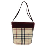 Burberry Nova Check Beige Canvas Handbag ( )