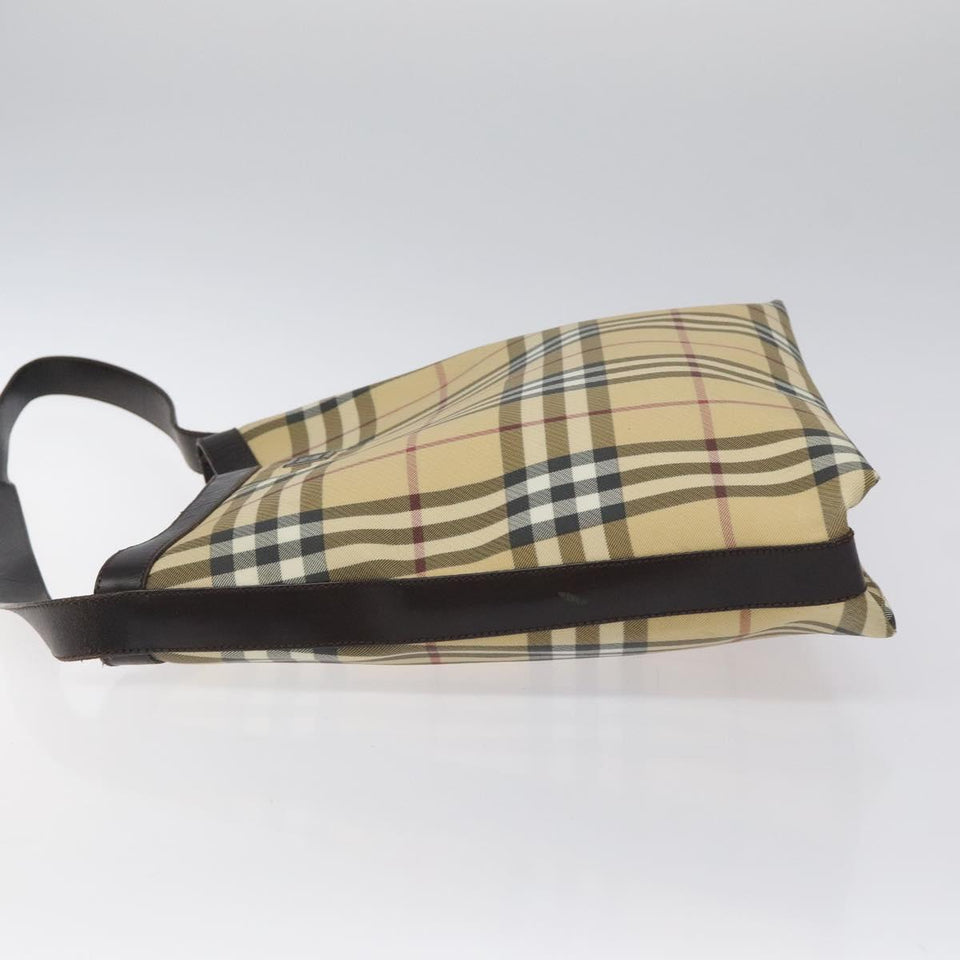 Burberry Nova Check Beige Canvas Shoulder Bag ( )