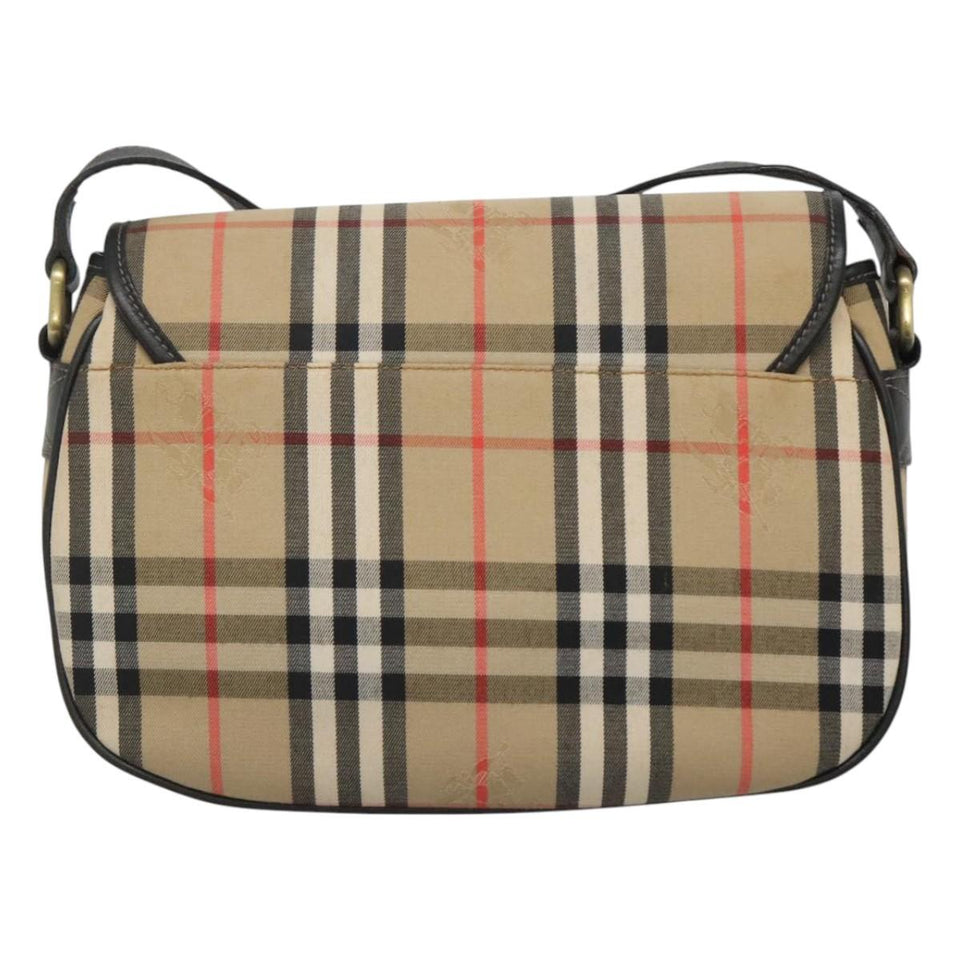 Burberry Nova Check Beige Canvas Shoulder Bag ( )