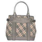 Burberry Nova Check Beige Canvas Tote Bag ( )