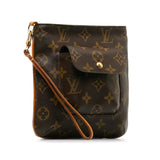 Louis Vuitton Monogram Partition Pouch Brown PVC Leather Louis Vuitton Clutch