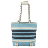 Burberry Blue Wicker Shoulder Bag ( )