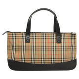 Burberry Haymarket Beige Canvas Handbag ( )