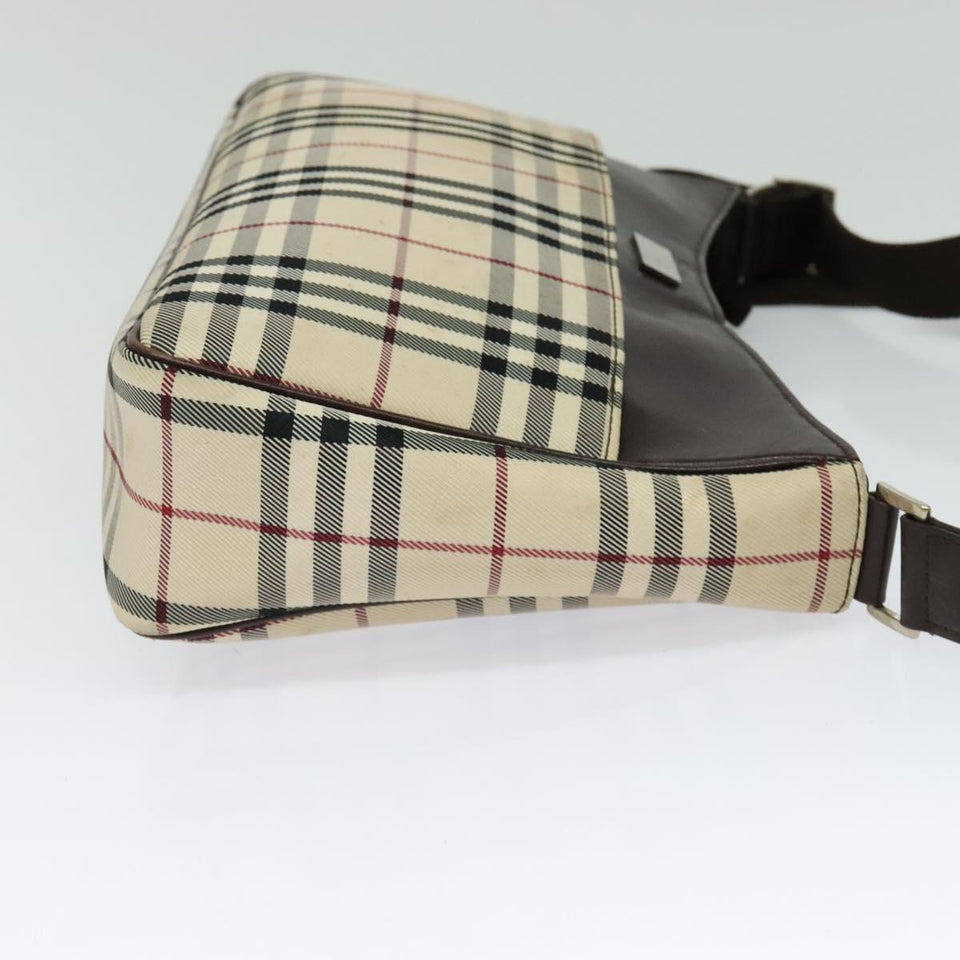 Burberry Nova Check Beige Canvas Shoulder Bag ( )