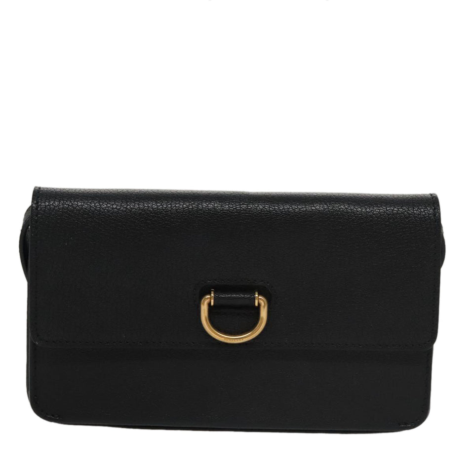 Burberry Black Leather Shoulder Bag ( )