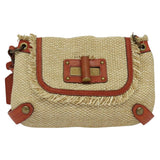 Burberry Blue Label Beige Wicker Shoulder Bag ( )