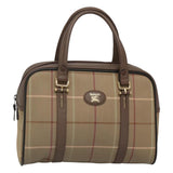 Burberry Nova Check Brown Canvas Handbag ( )