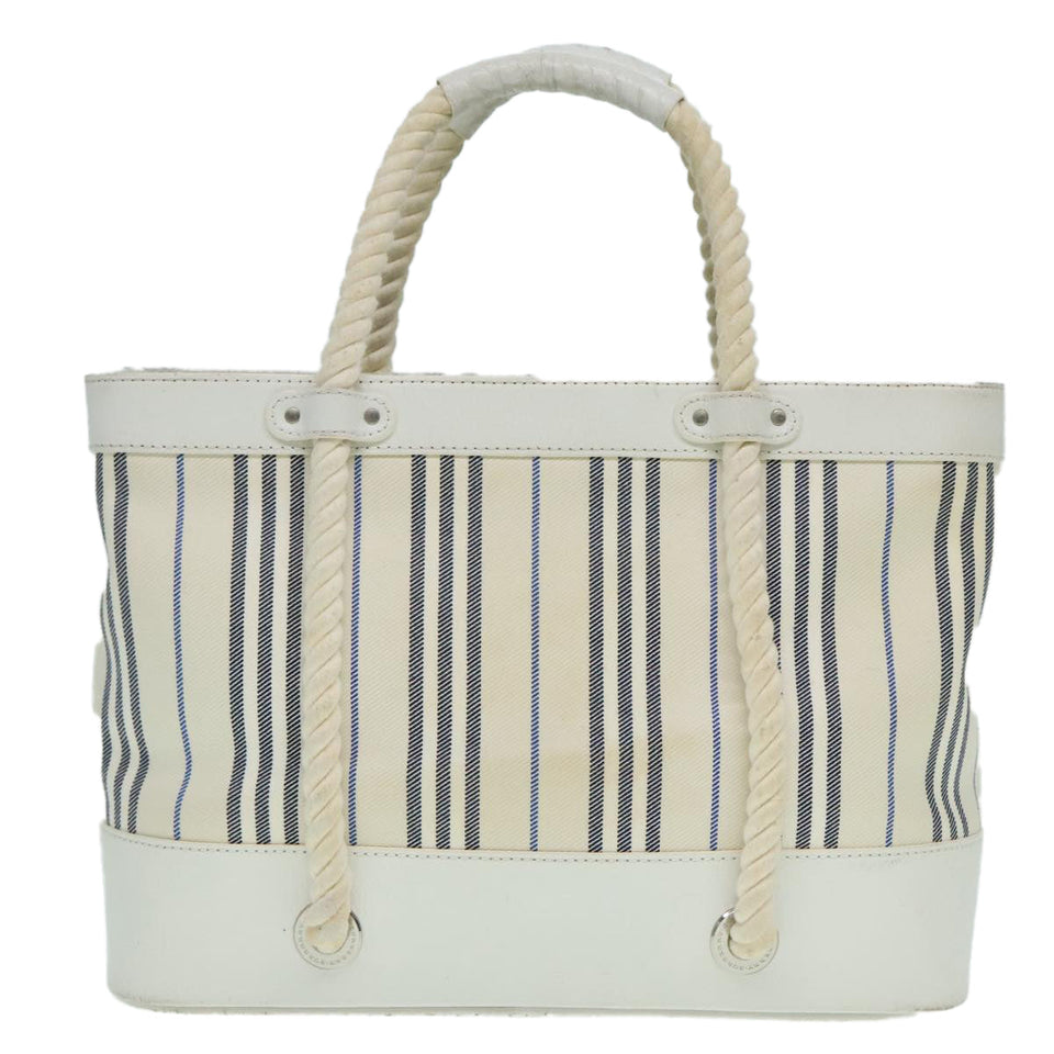 Burberry White Canvas Handbag ( )