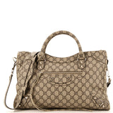 Gucci x Luxury Balenciaga Trending 2025 The Hacker Project Neo Classic City Bag GG Coated Canvas Medium