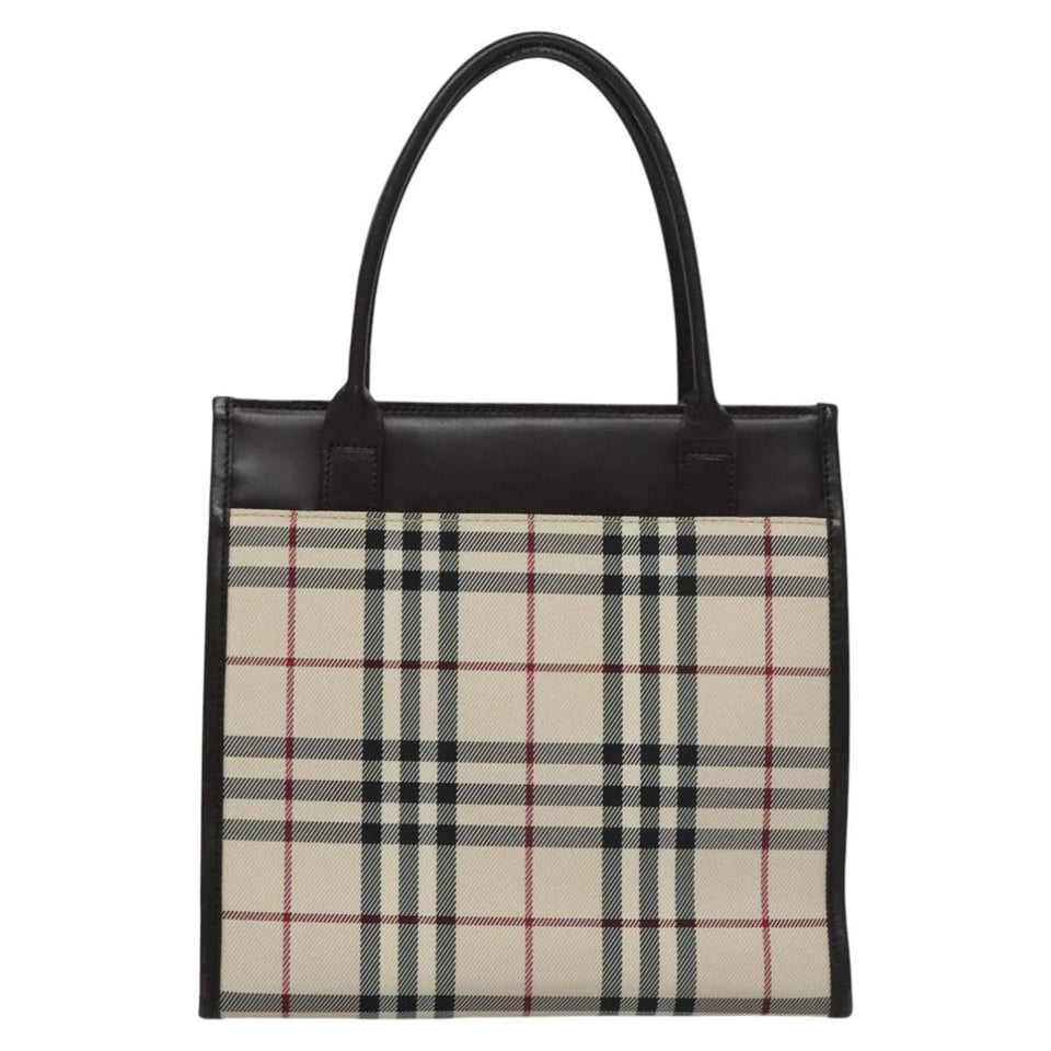 Burberry Nova Check Beige Canvas Handbag ( )
