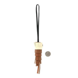 Hermes Milo Lambskin Epsom Chouette Bag Charm Gold Pain D'Epice Black Nata White