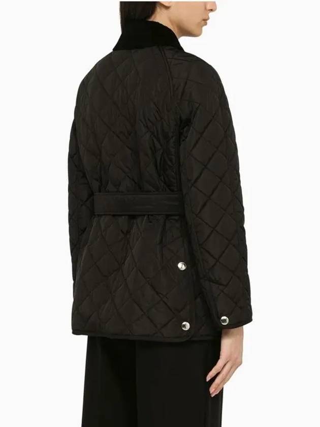 Luxury Burberry Diamond Quilted Nylon Jacket Black