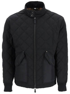 Luxury Burberry Diamond Quilted Thermoregulated Jacket Black