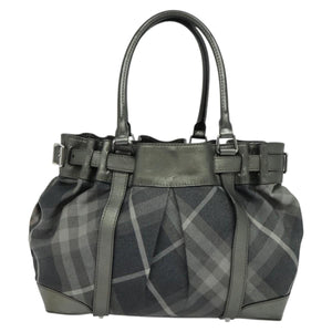 Burberry Nova Check Black Canvas Tote Bag ( )