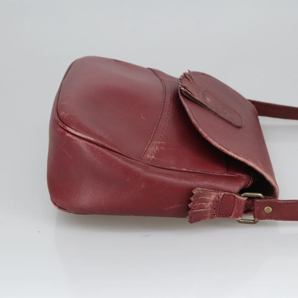 Burberry Burgundy Leather Shoulder Bag ( )