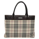 Burberry Nova Check Beige Synthetic Tote Bag ( )