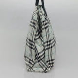Burberry Nova Check Blue Nylon Handbag ( )