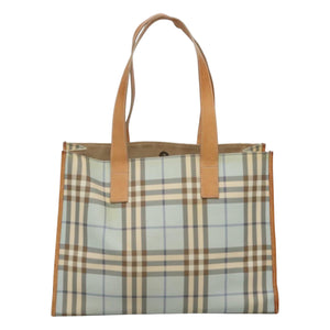 Burberry Nova Check Blue Canvas Tote Bag ( )