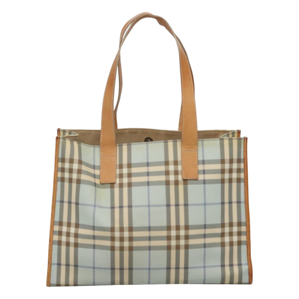 Burberry Nova Check Blue Canvas Tote Bag ( )