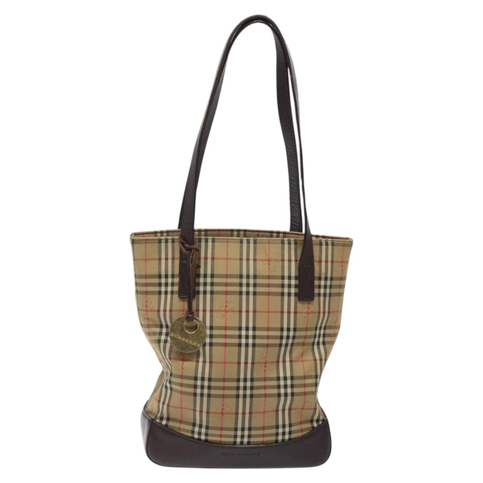 Burberry Nova Check Beige Canvas Tote Bag ( )