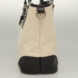 Burberry Nova Check White Canvas Tote Bag ( )