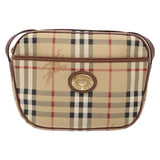 Burberry Nova Check Beige Canvas, Leather Shoulder Bag ( )