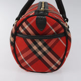 Burberry Nova Check Red Synthetic Handbag ( )