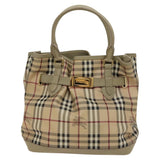 Burberry Nova Check Beige Canvas Handbag ( )