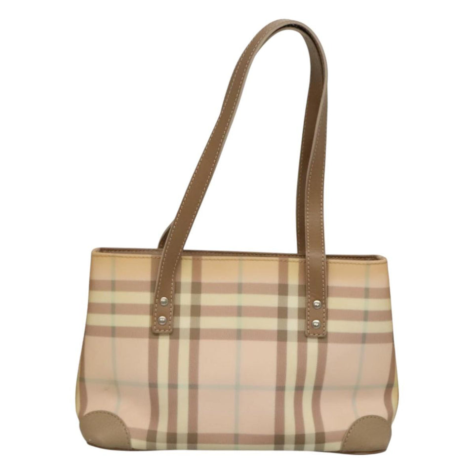Burberry Nova Check Beige Canvas Handbag ( )